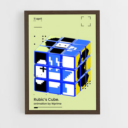 ap-rubiks cube-7 cadre Bois foncé