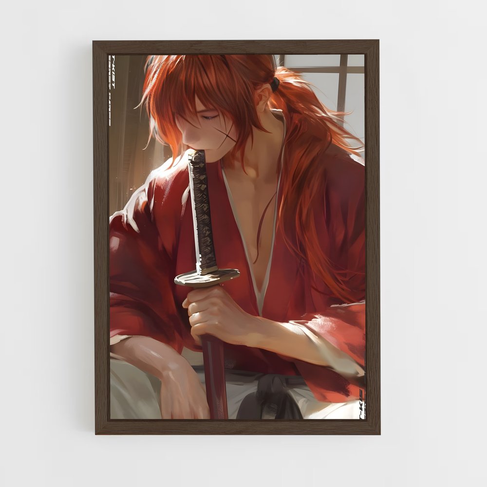 ap-rurouni kenshin-3 cadre Bois foncé