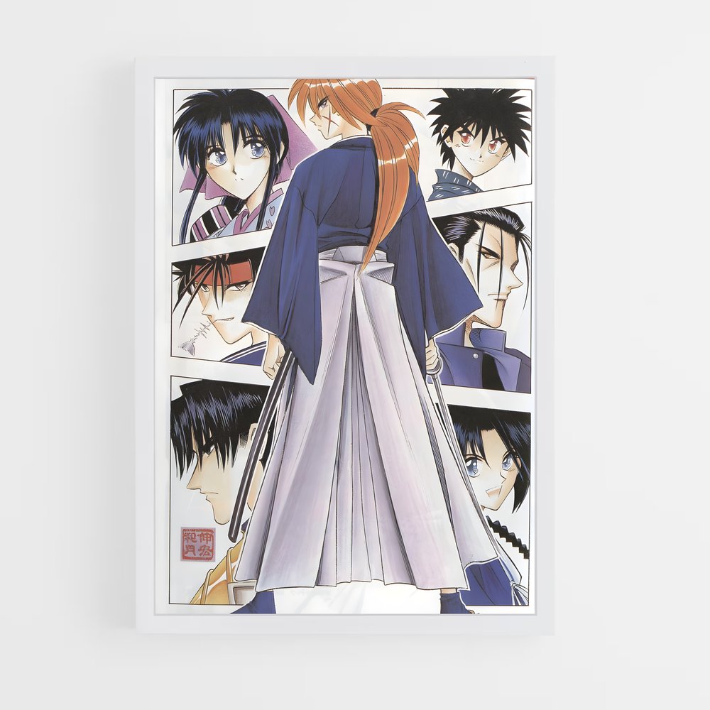 ap-rurouni kenshin-4 cadre Blanc