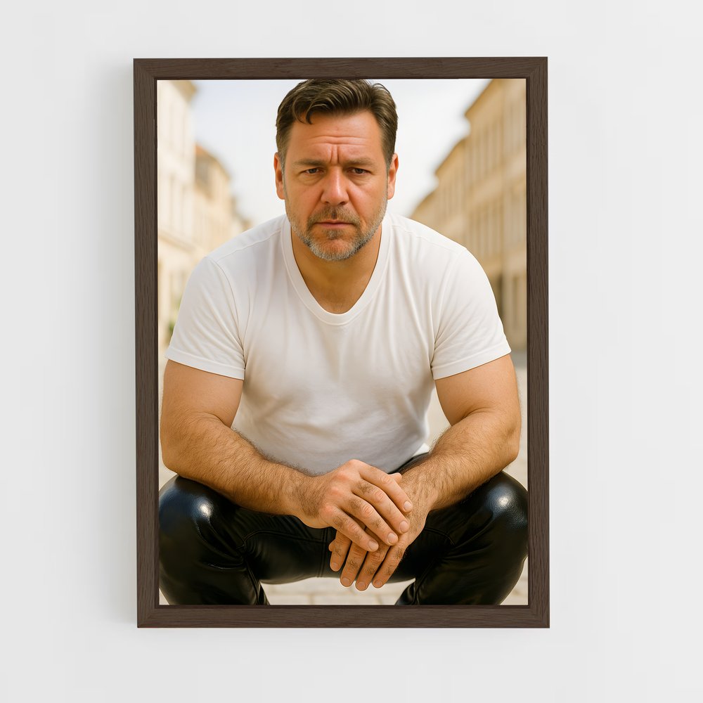 ap-russell crowe-7 cadre Bois foncé