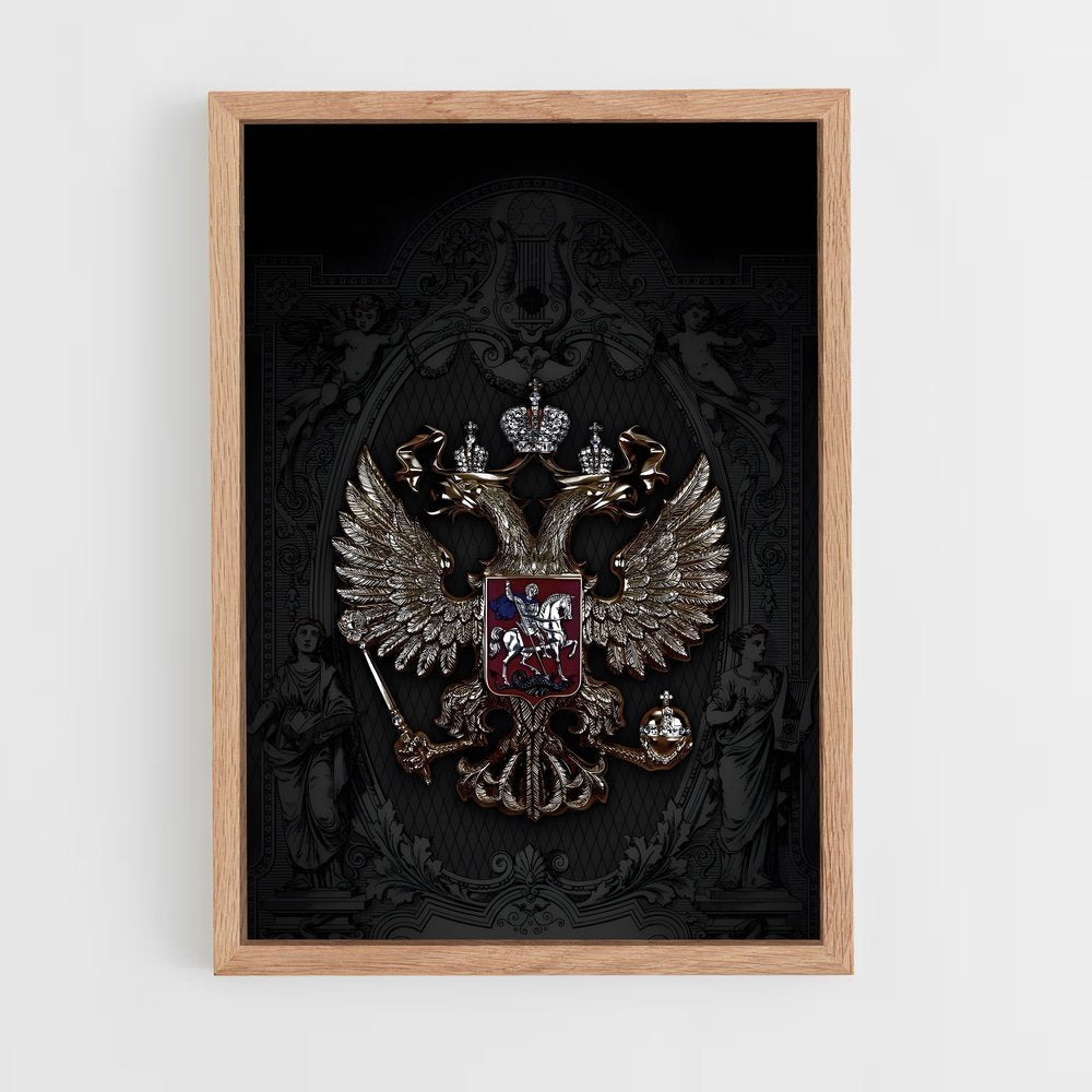 ap-russia flag-6 cadre Bois clair