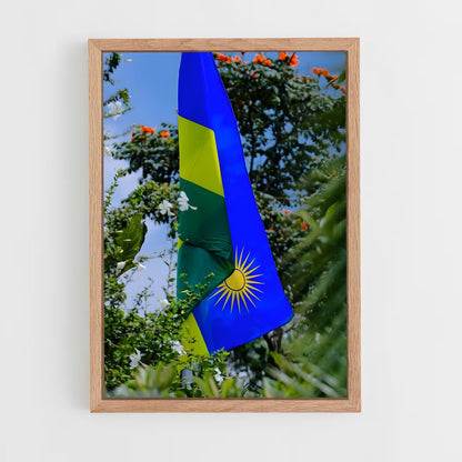 ap-rwanda flag-4 cadre Bois clair