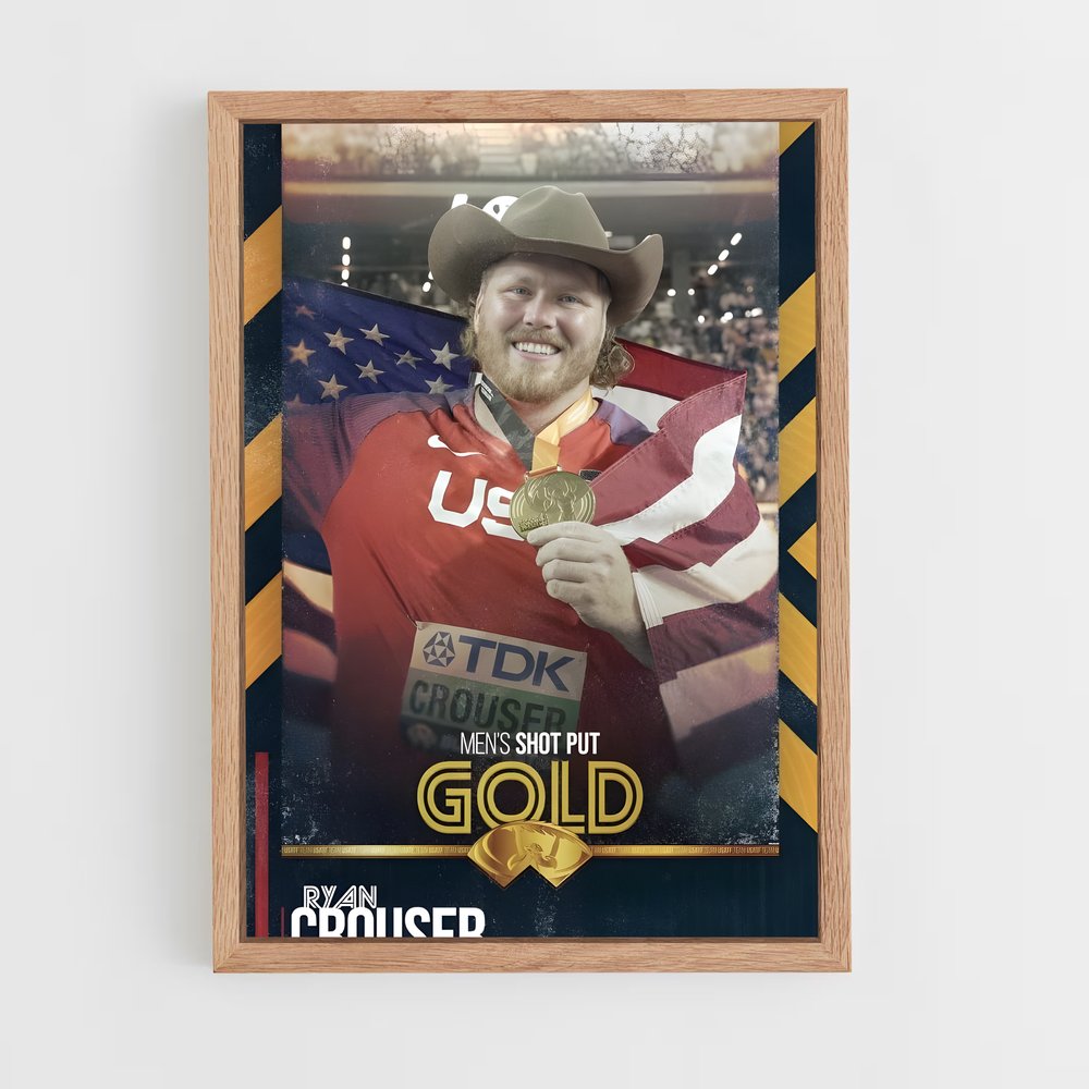 ap-ryan crouser-5 cadre Bois clair