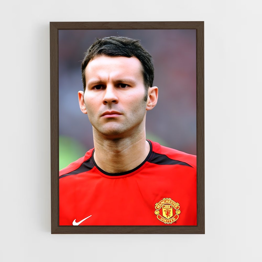 ap-ryan giggs-5 cadre Bois foncé