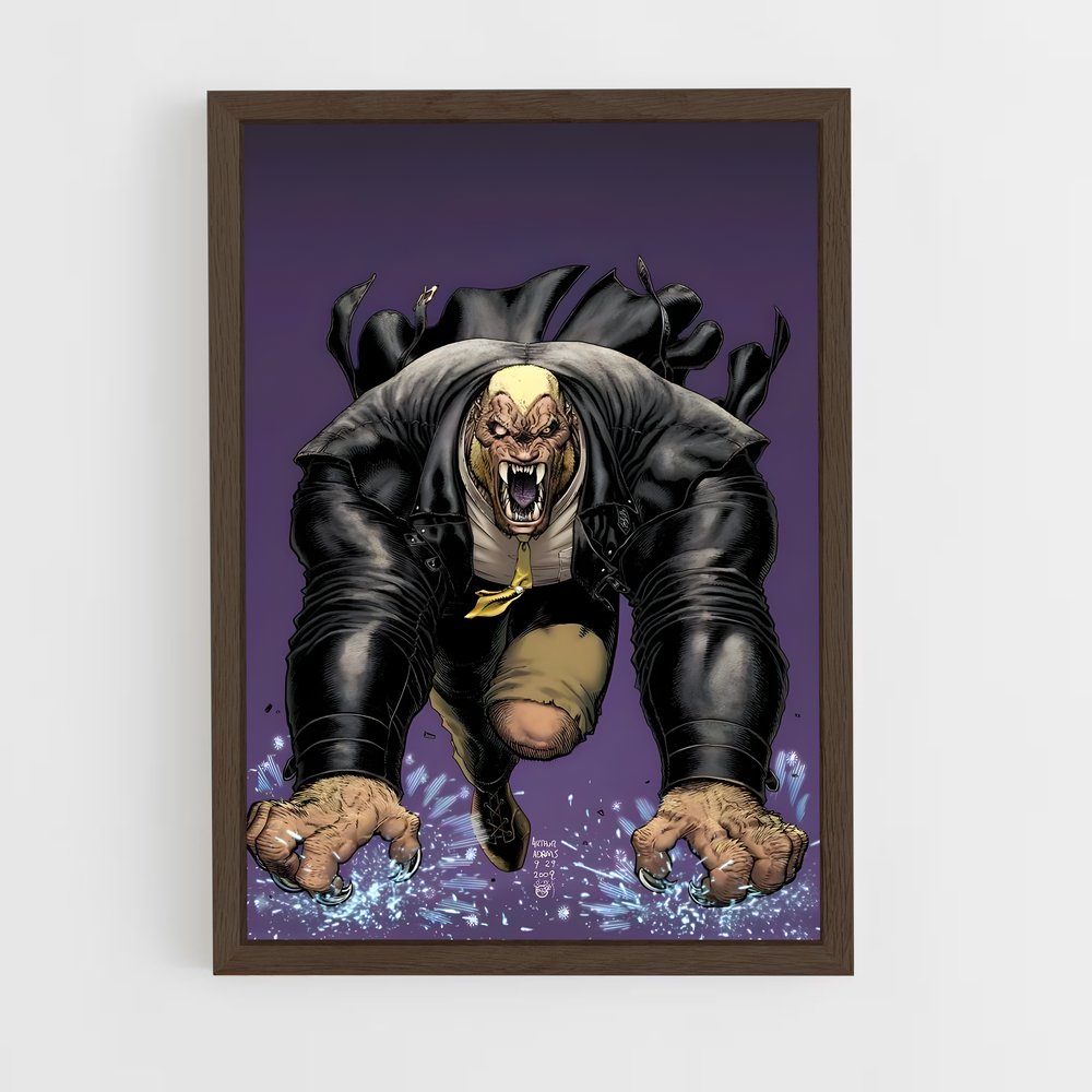 ap-sabretooth x-men-3 cadre Bois foncé