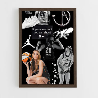 ap-sabrina ionescu-7 cadre Bois foncé