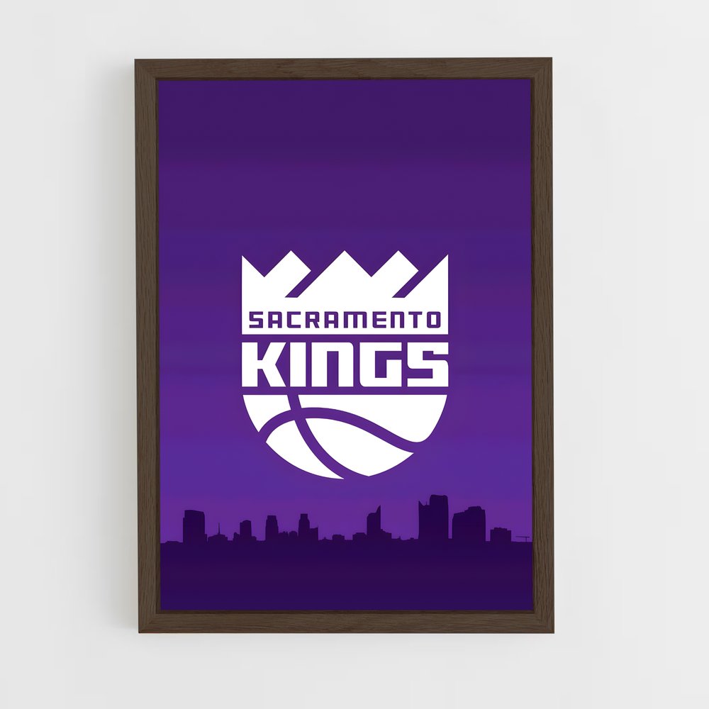 ap-sacramento kings-16 cadre Bois foncé