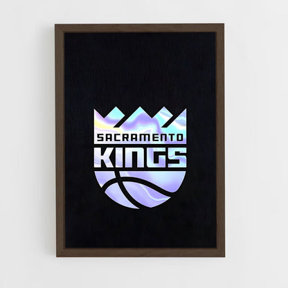 ap-sacramento kings-18 cadre Bois foncé