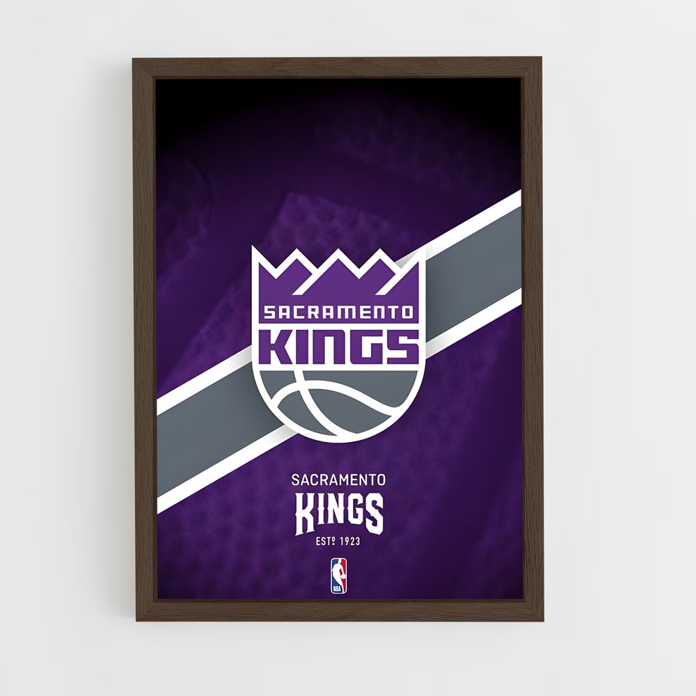 ap-sacramento kings-7 cadre Bois foncé