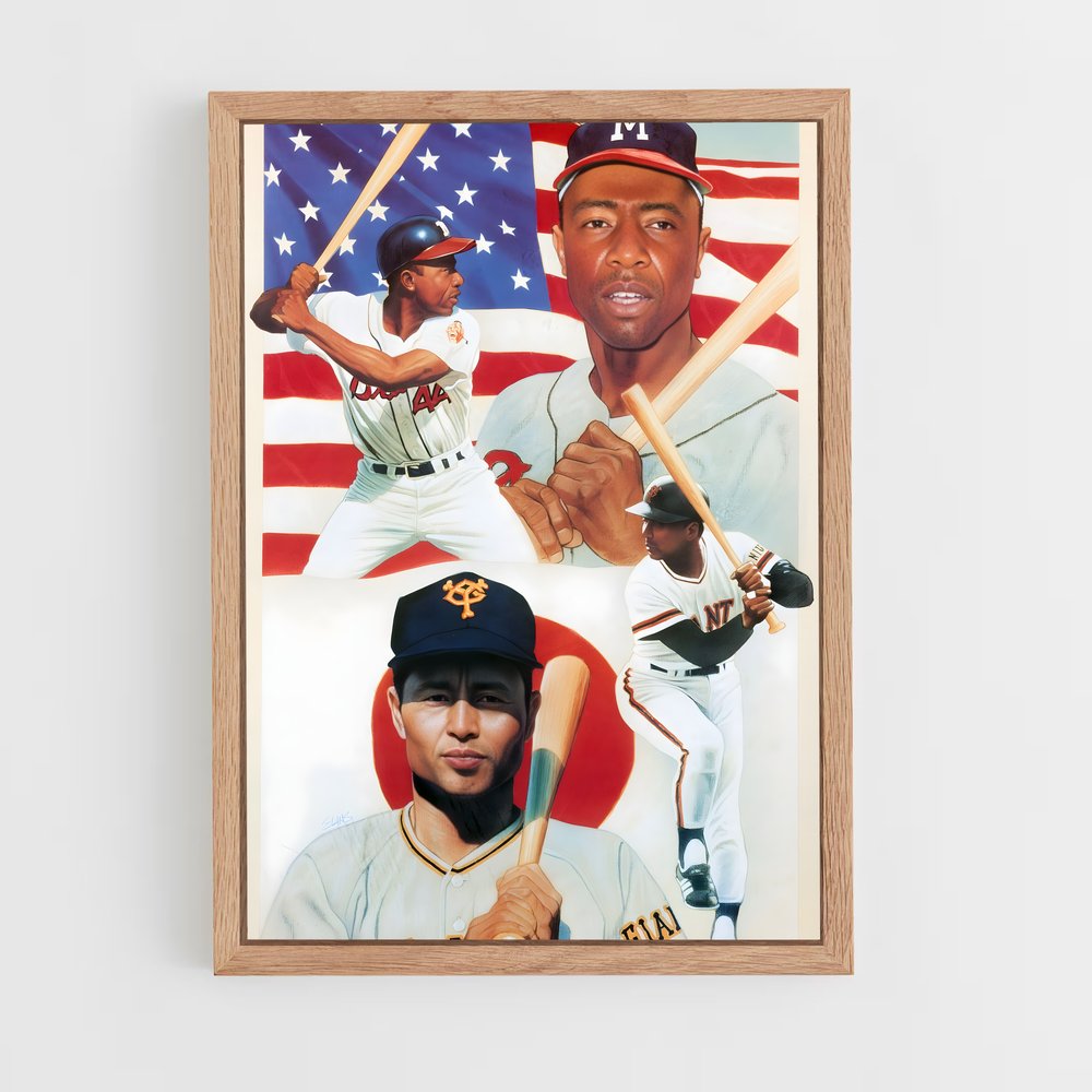 ap-sadaharu oh-4 cadre Bois clair