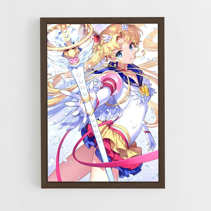 ap-sailor moon-1 cadre Bois foncé