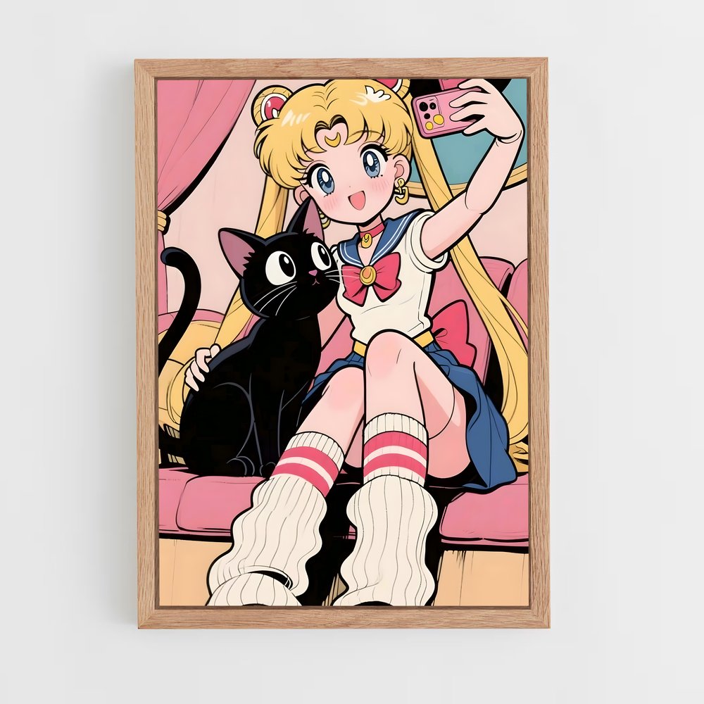 ap-sailor moon-2 cadre Bois clair