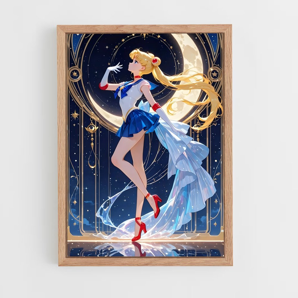 ap-sailor moon-3 cadre Bois clair