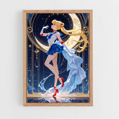 ap-sailor moon-3 cadre Bois clair