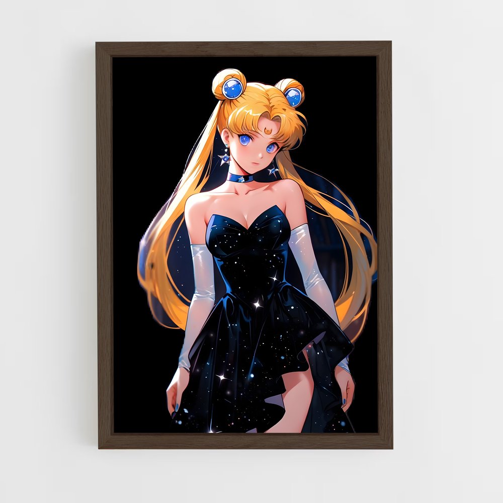 ap-sailor moon-5 cadre Bois foncé