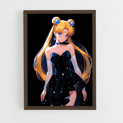 ap-sailor moon-5 cadre Bois foncé