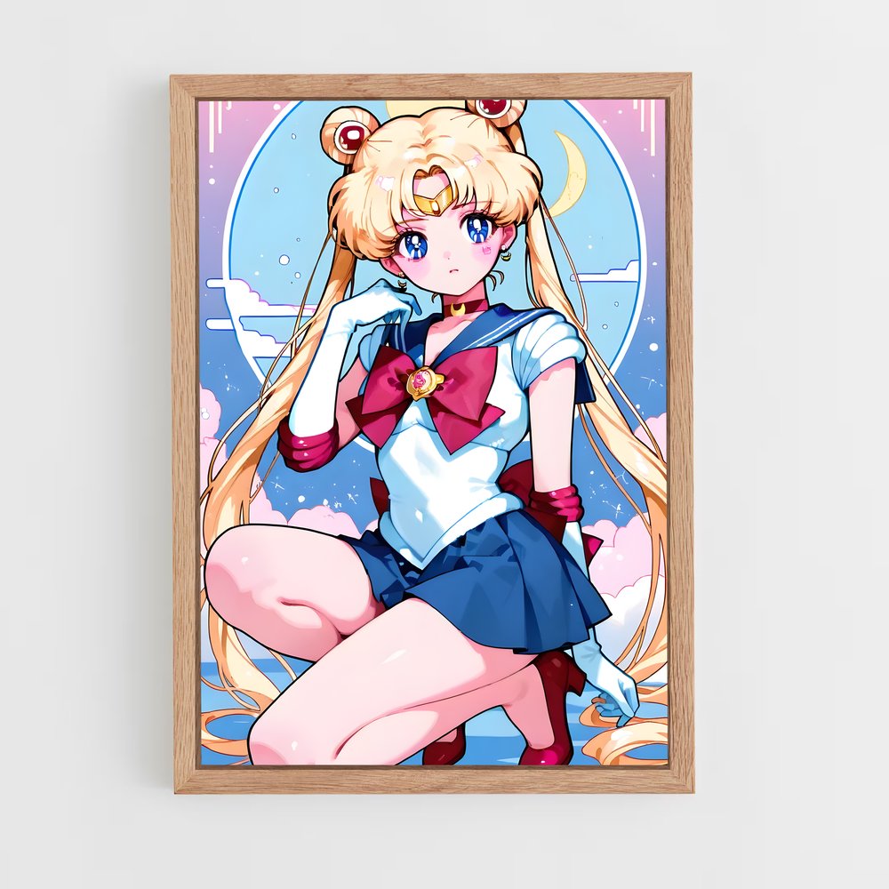 ap-sailor moon-6 cadre Bois clair