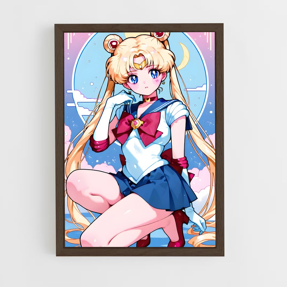 ap-sailor moon-6 cadre Bois foncé