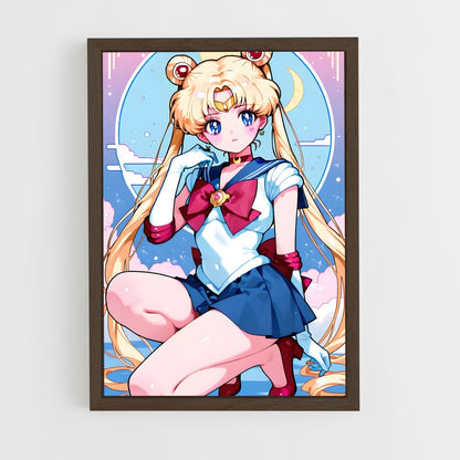 ap-sailor moon-6 cadre Bois foncé