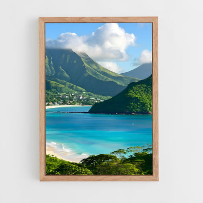 ap-saint kitts and nevis-11 cadre Bois clair