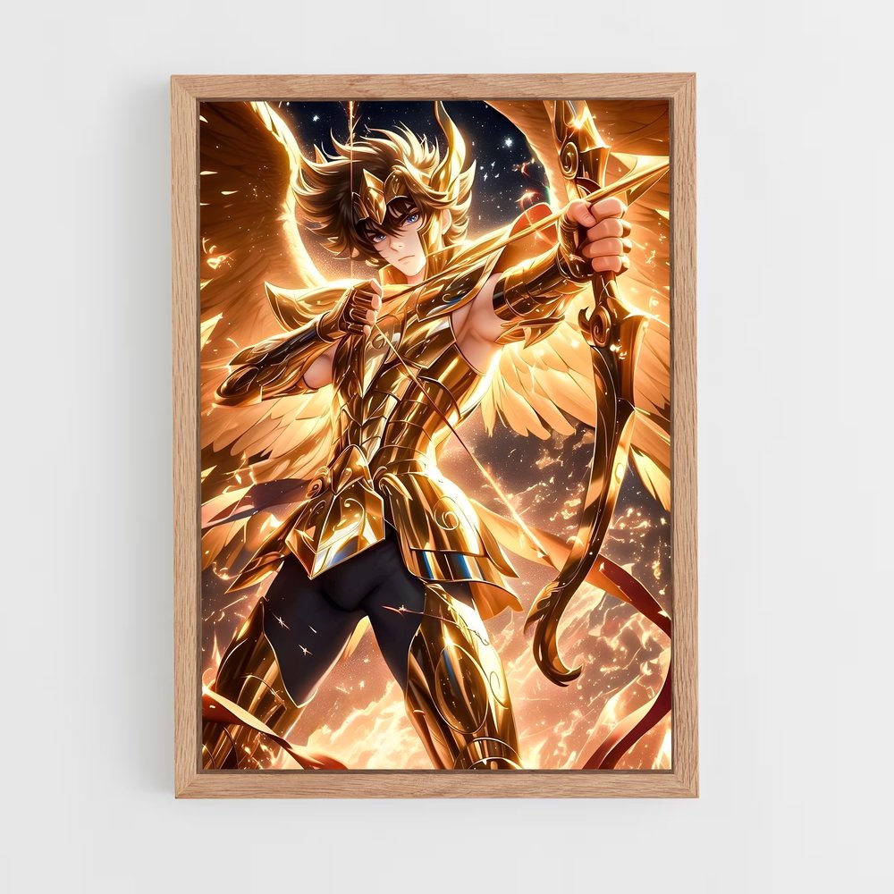 ap-saint seiya-10 cadre Bois clair