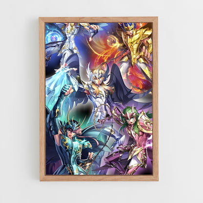 ap-saint seiya-3 cadre Bois clair