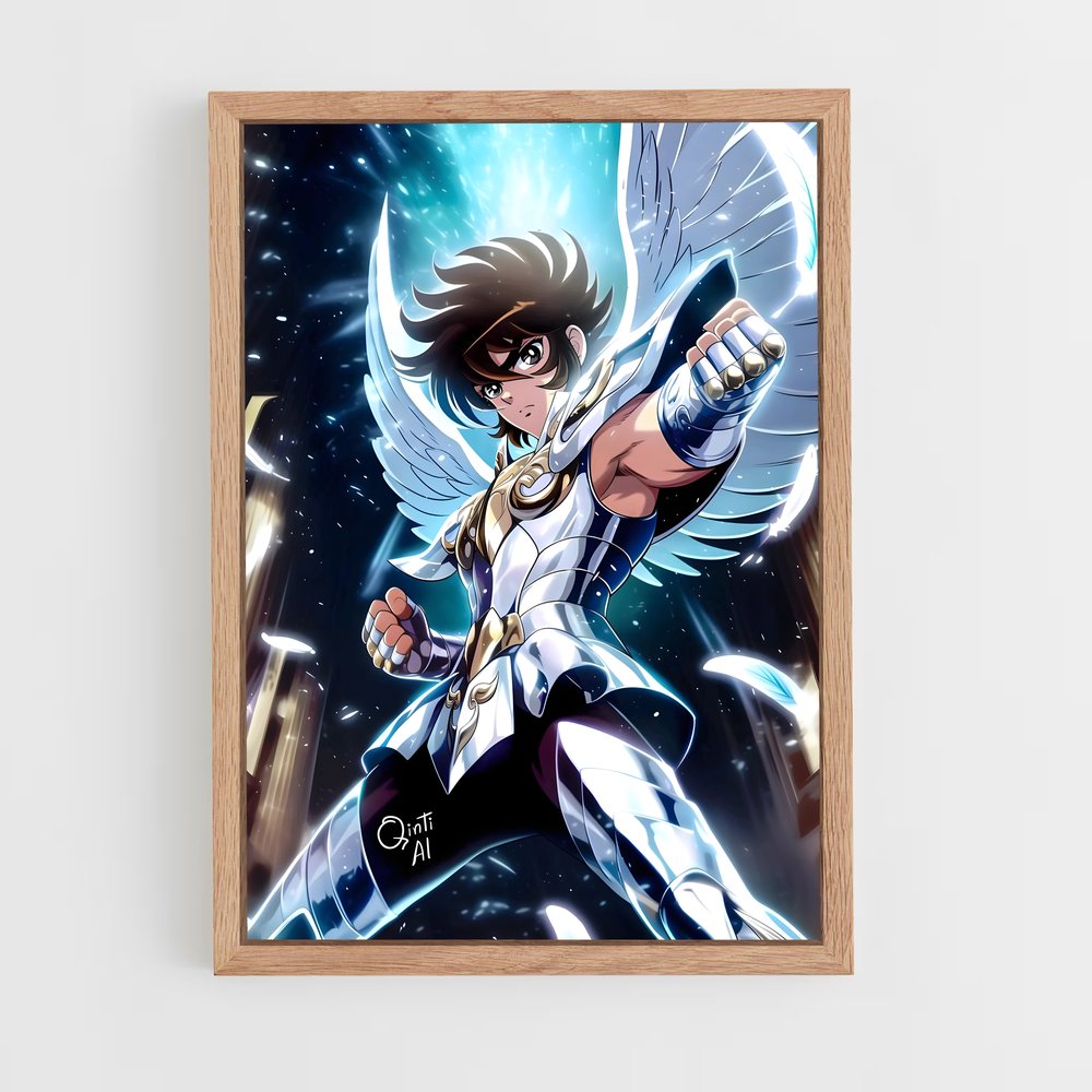 ap-saint seiya-4 cadre Bois clair