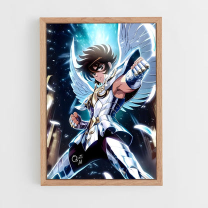 ap-saint seiya-4 cadre Bois clair