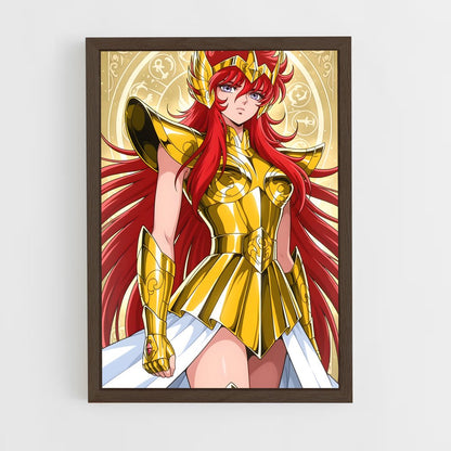 ap-saint seiya-7 cadre Bois foncé