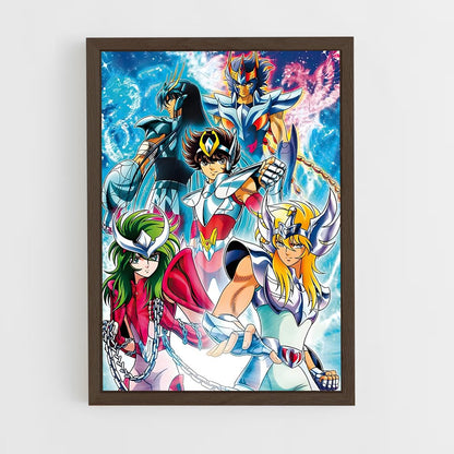 ap-saint seiya-8 cadre Bois foncé