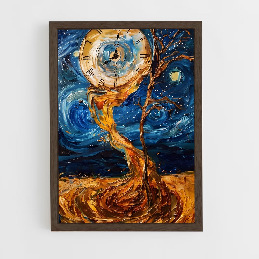 ap-salvador dali-4 cadre Bois foncé