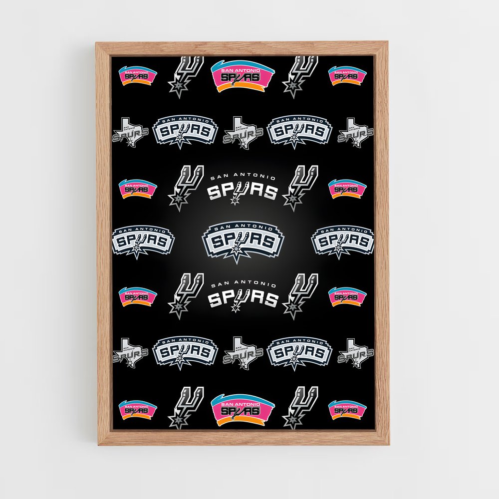 ap-san antonio spurs-3 cadre Bois clair
