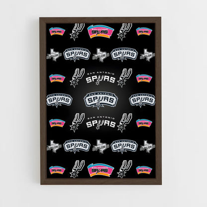 ap-san antonio spurs-3 cadre Bois foncé