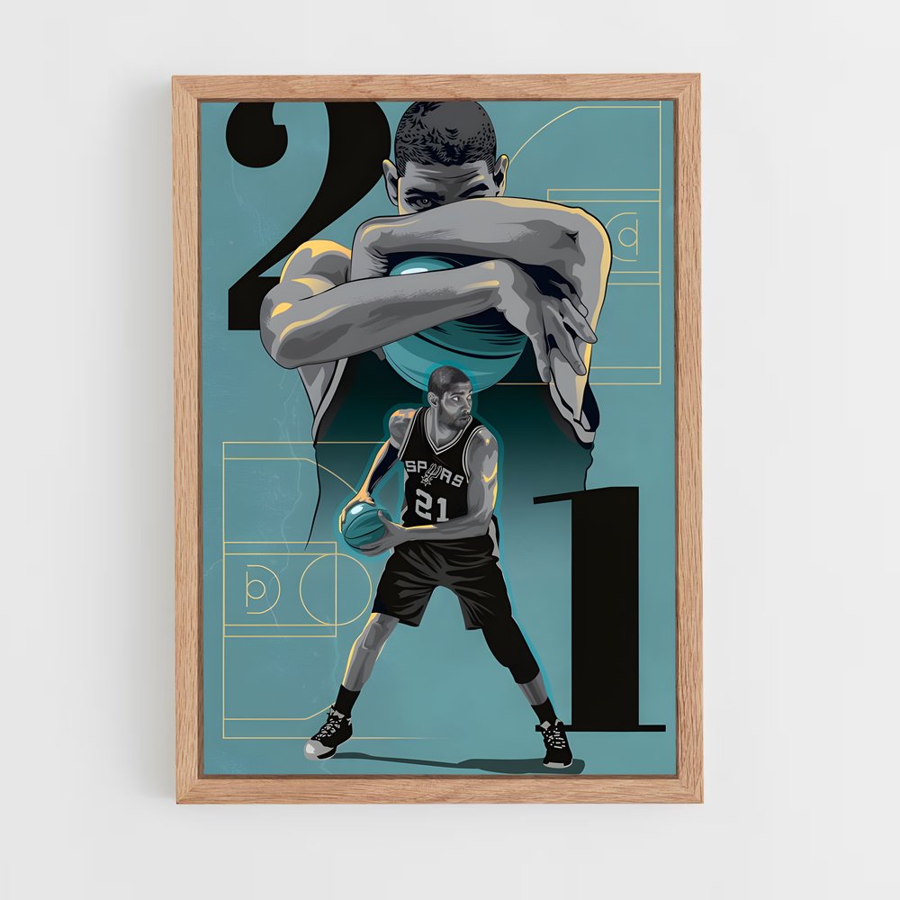 ap-san antonio spurs-4 cadre Bois clair