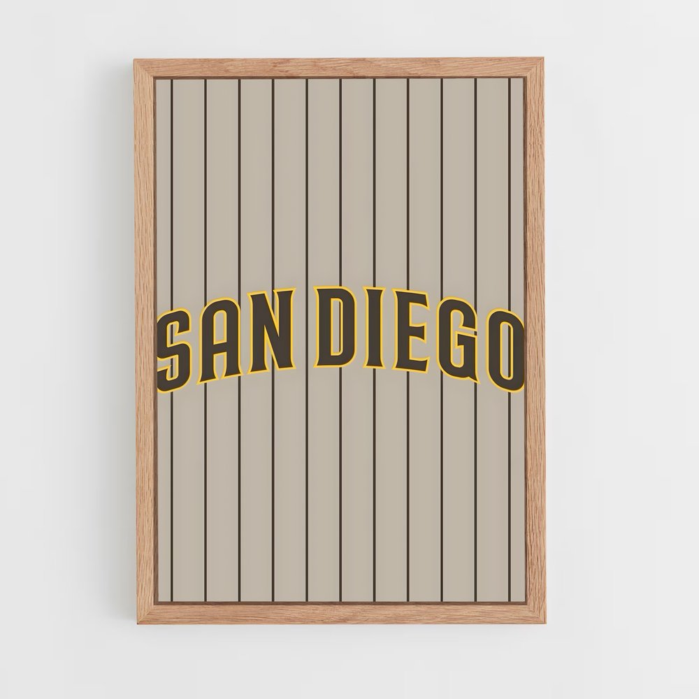 ap-san diego padres-11 cadre Bois clair