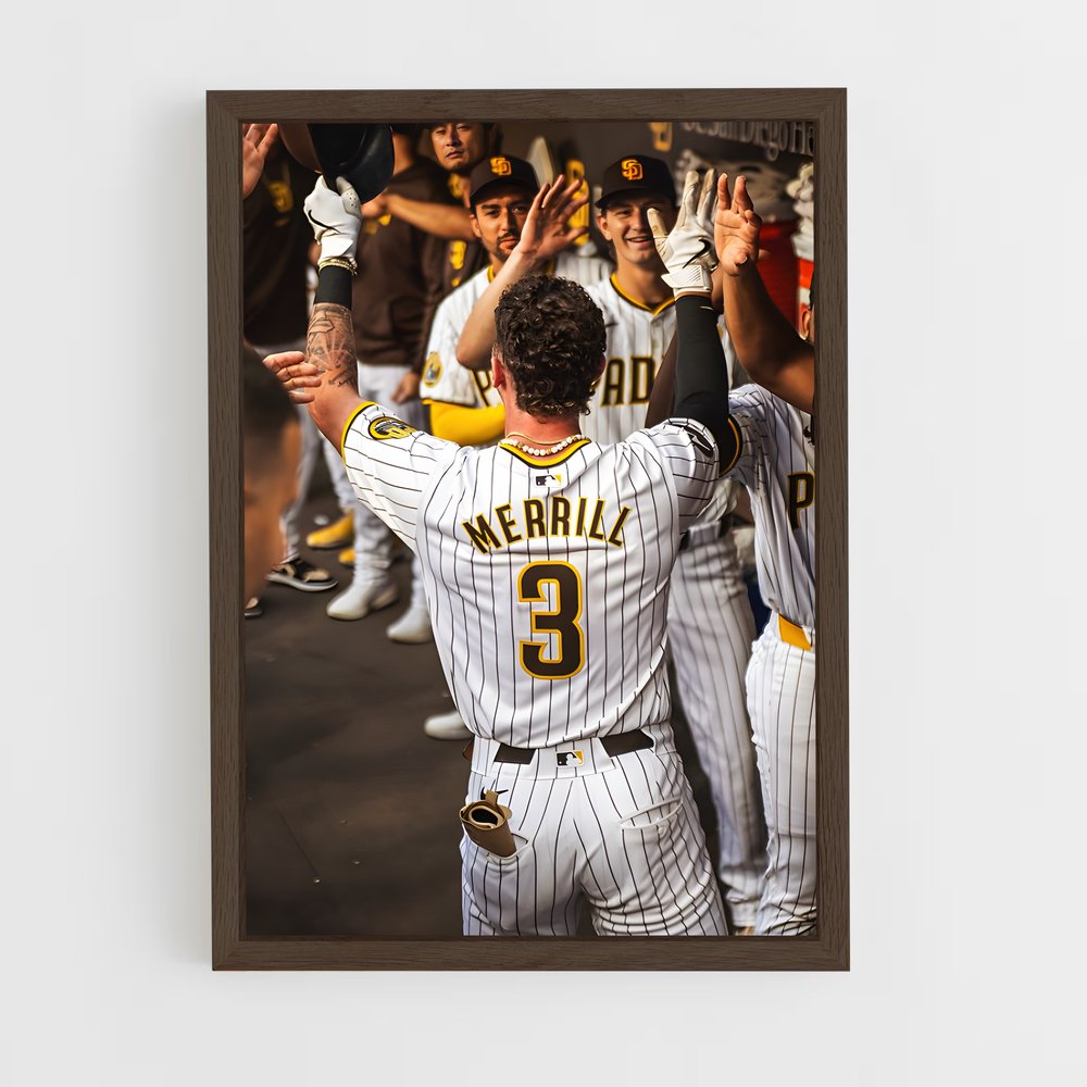 ap-san diego padres-2 cadre Bois foncé