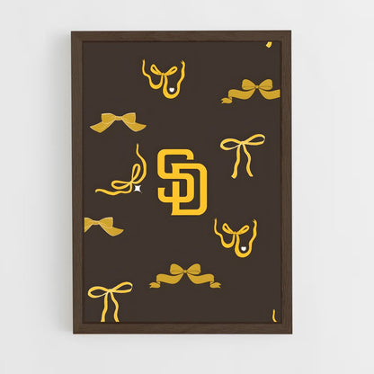 ap-san diego padres-5 cadre Bois foncé