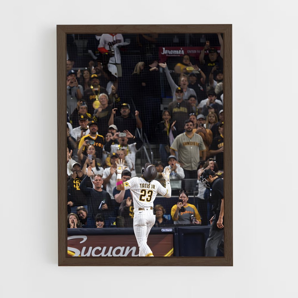 ap-san diego padres-6 cadre Bois foncé