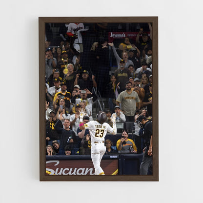 ap-san diego padres-6 cadre Bois foncé