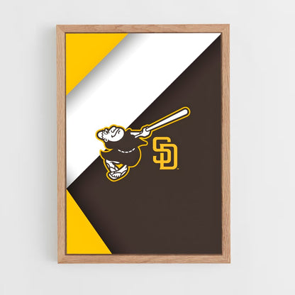 ap-san diego padres-7 cadre Bois clair