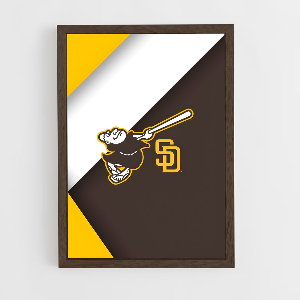ap-san diego padres-7 cadre Bois foncé
