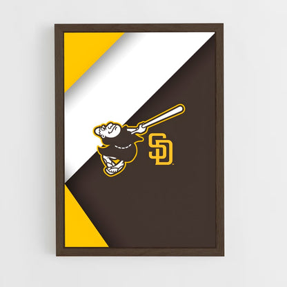 ap-san diego padres-7 cadre Bois foncé