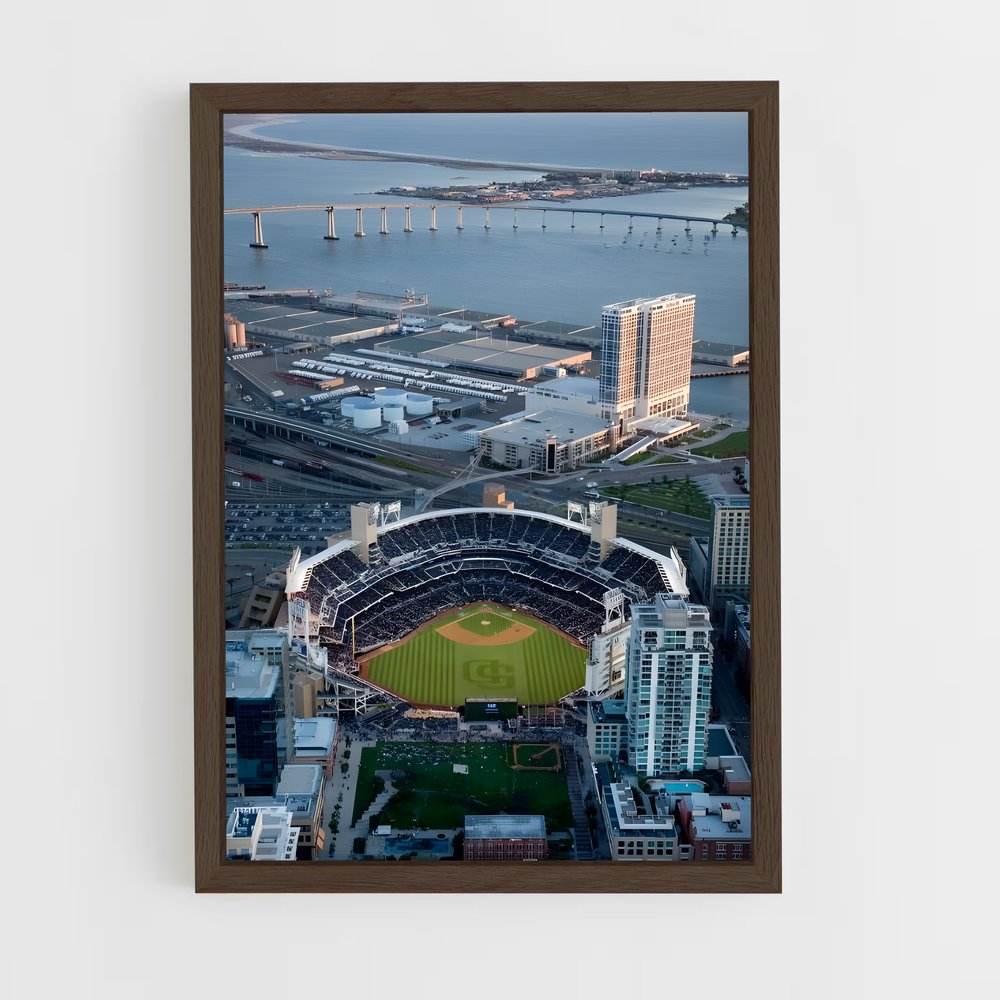 ap-san diego padres-8 cadre Bois foncé