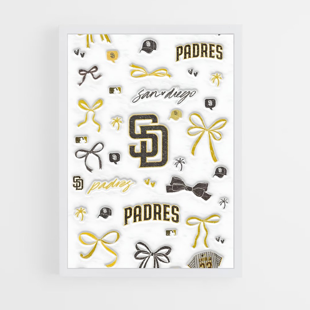 ap-san diego padres-9 cadre Blanc
