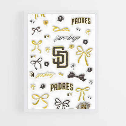 ap-san diego padres-9 cadre Blanc