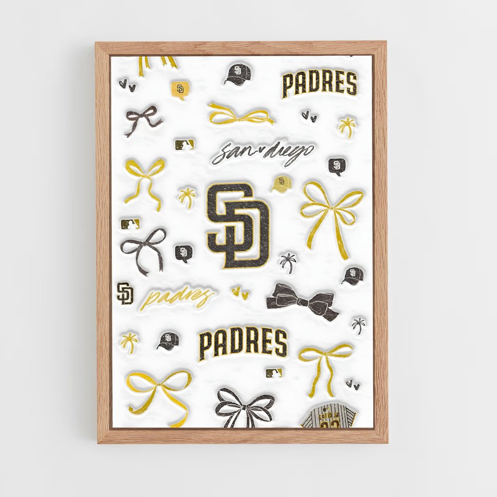 ap-san diego padres-9 cadre Bois clair