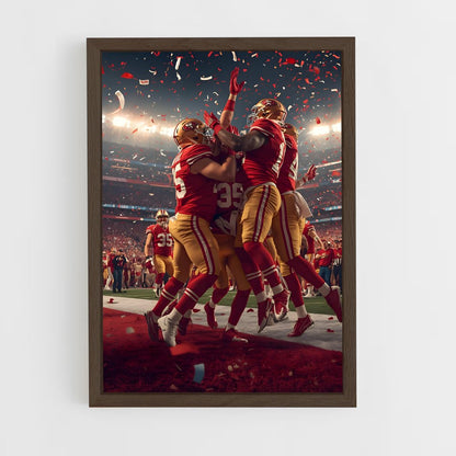 ap-san francisco 49ers-1 cadre Bois foncé
