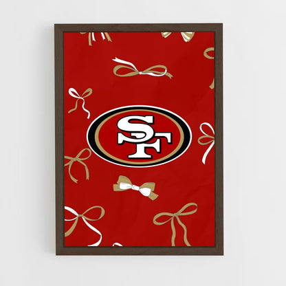 ap-san francisco 49ers-10 cadre Bois foncé