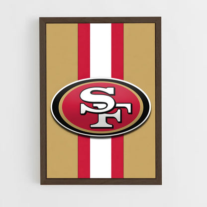 ap-san francisco 49ers-6 cadre Bois foncé