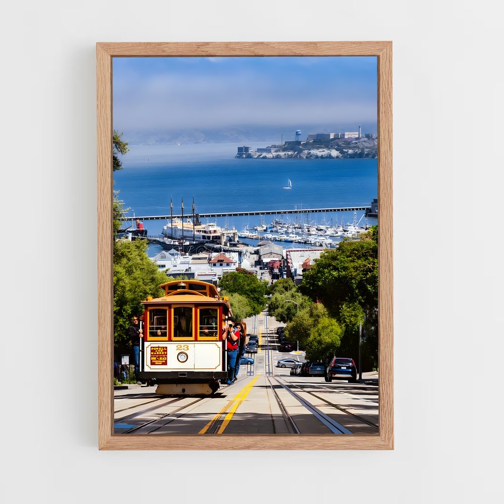 ap-san francisco cable car-1 cadre Bois clair